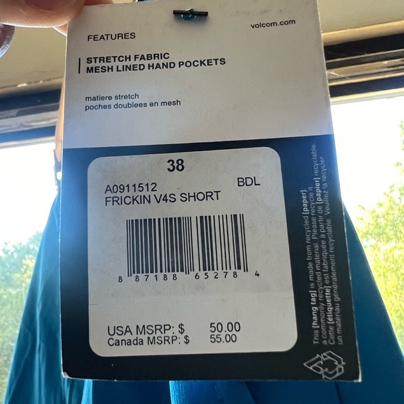 Volcom men’s blue bathing suit size 38. New with tags - Picture 4 of 4